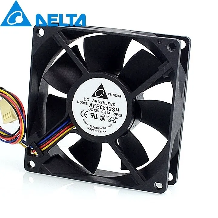 신제품  AFB0812SH 8025 80mm 0.51A 8CM 바람 단일 볼 베어링 냉각..