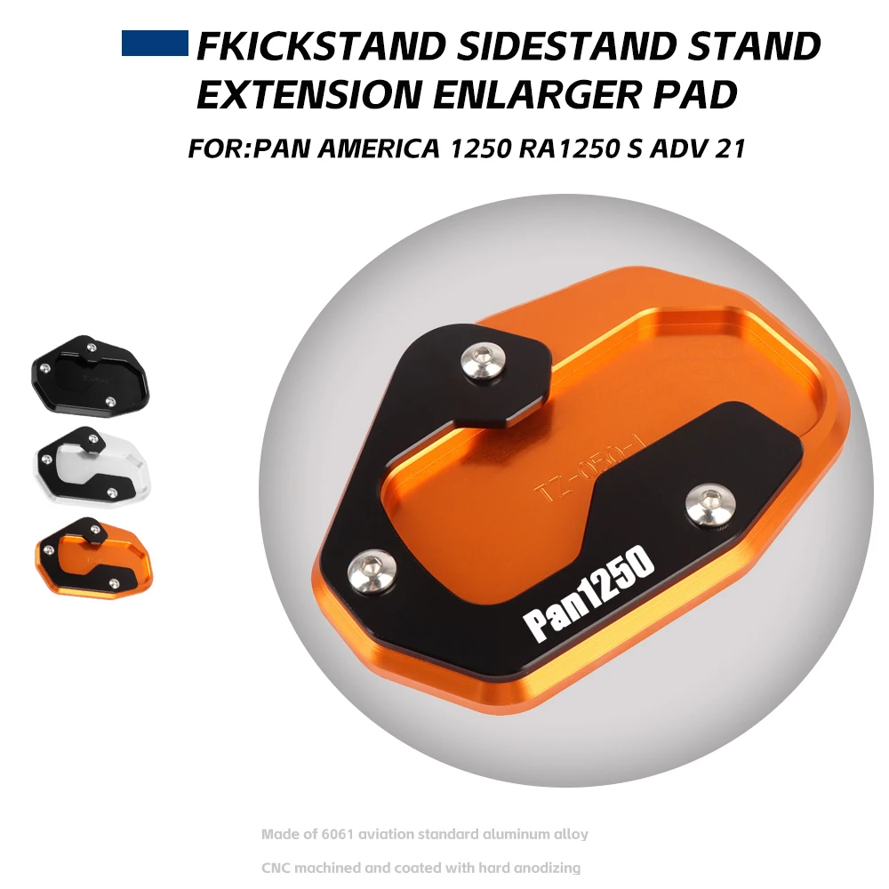 

For With Harley PAN AMERICA 1250 RA1250 S ADV 2020-2023 Kickstand Foot Side Extension Pad Support Plate Enlarge Stand