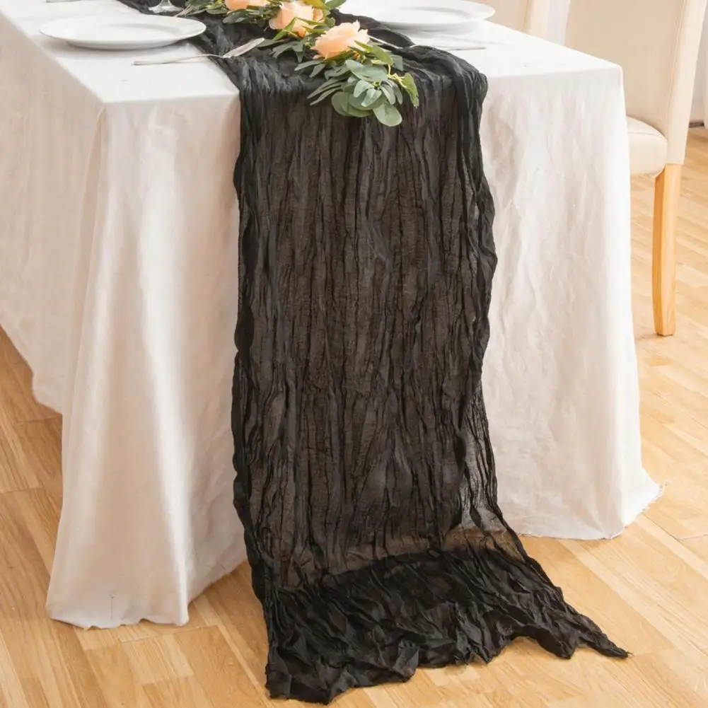 

Table Runner Rustic Tablecloth Soft Washable Non-Fading Hand-dyed Tablecloth Wedding Party Decoration