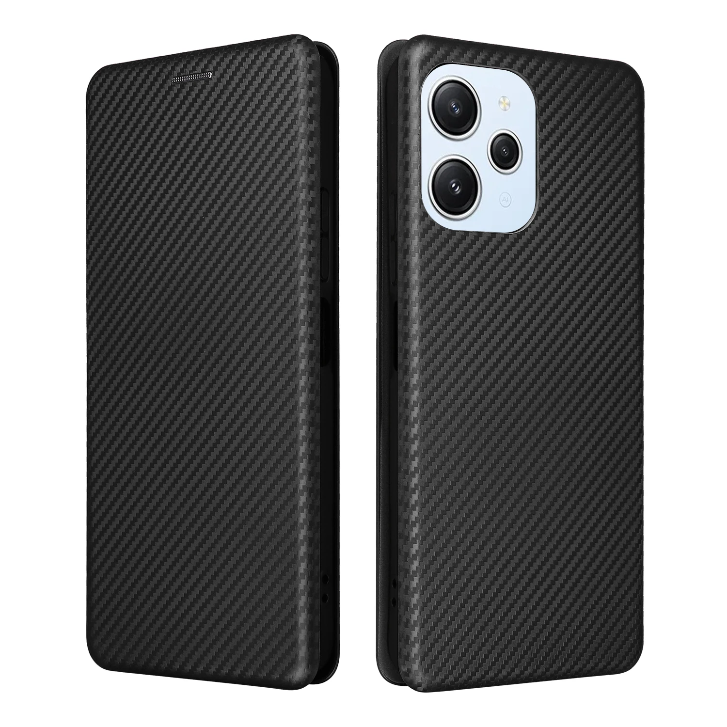 Poco M6 Pro 5G X6 X5 F5 Flip Case Luxury Leather Carbon Fiber Skin Magnet Book Cover Per Xiaomi Poco M6 X5 X6 F5 Pro 5G Bags