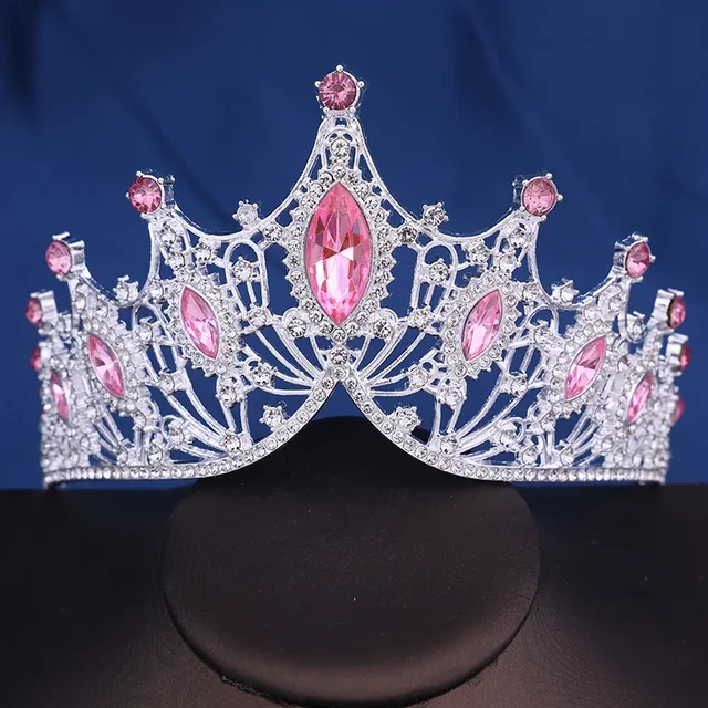 Tiara Principessa Con Strass - Rosa E Oro, Per Compleanni, Halloween, Matrimoni - Foto 7