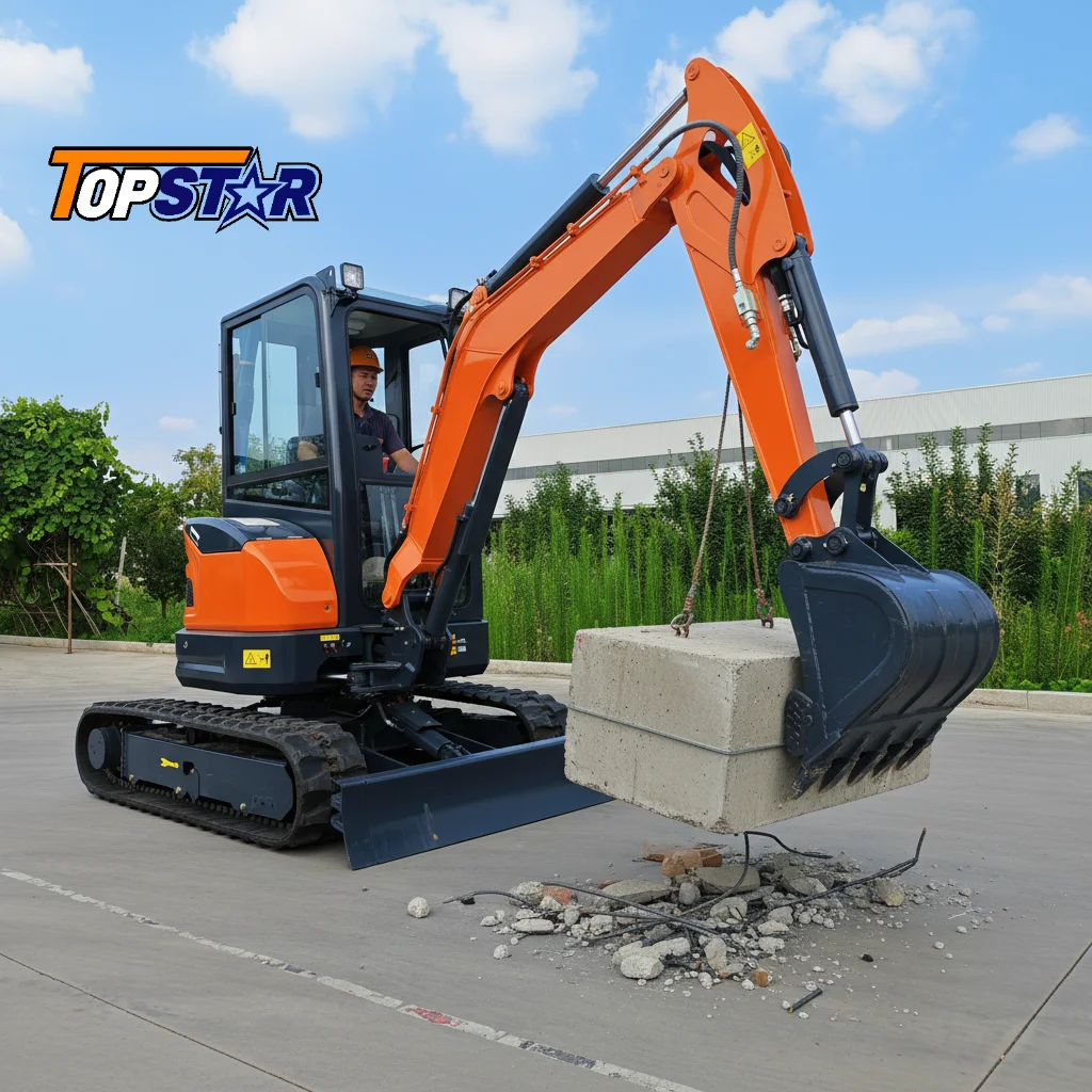 Multifunktionaler Mini-Bagger 0,8-1 Tonne Kompakter Bagger für Innenausbau und Bodenbearbeitung in Engen Räumen