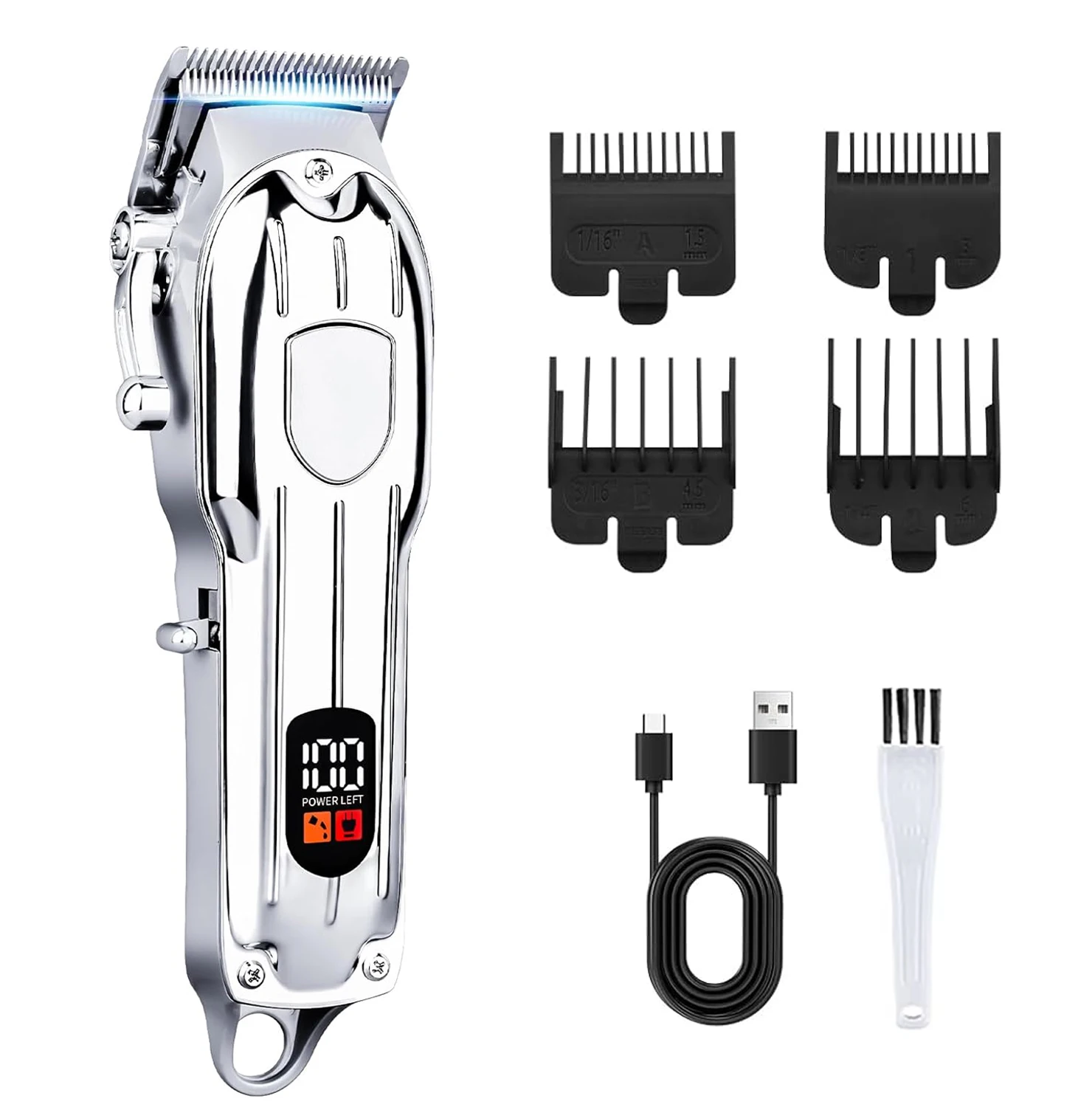 Professional Cordless Hair and Beard Trimmer Set for Men – Ideal Grooming Gift