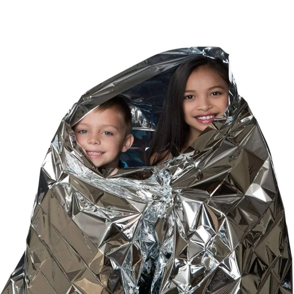 

emergent blanket lifesave dry outdoor first aid survive thermal warm heat rescue mylar kit bushcraft treatment camp space foil