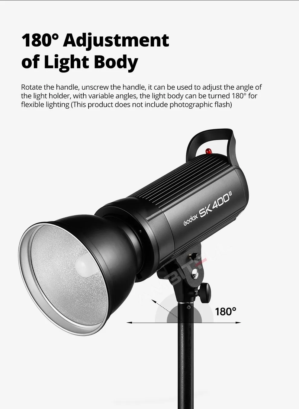 Description Picture 3 of itemGodox SK300 SK300II SK400 SK400II SL-60W Studio Flash Base Bracket Accessories