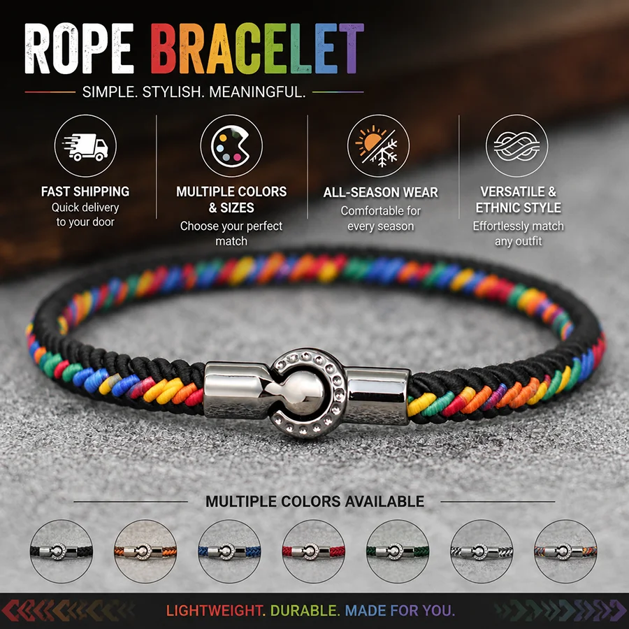 Neue Klasse A Ethnische Seil Armband Für Männer Frauen Magnet Schnalle Handgemachte Weaven Armreif Freizeit Pulseira Zubehör Hombre Hombre