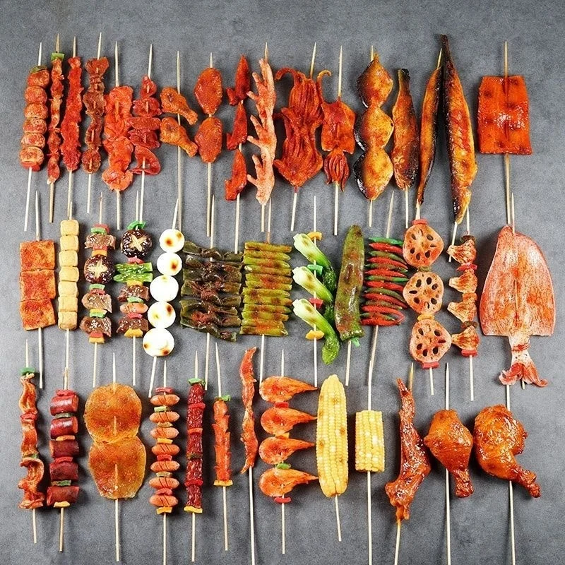 

Artifical Food Simulation Baking String Fried Model Fake Big Baking Model BBQ Decoration Childhood Education Photography Props