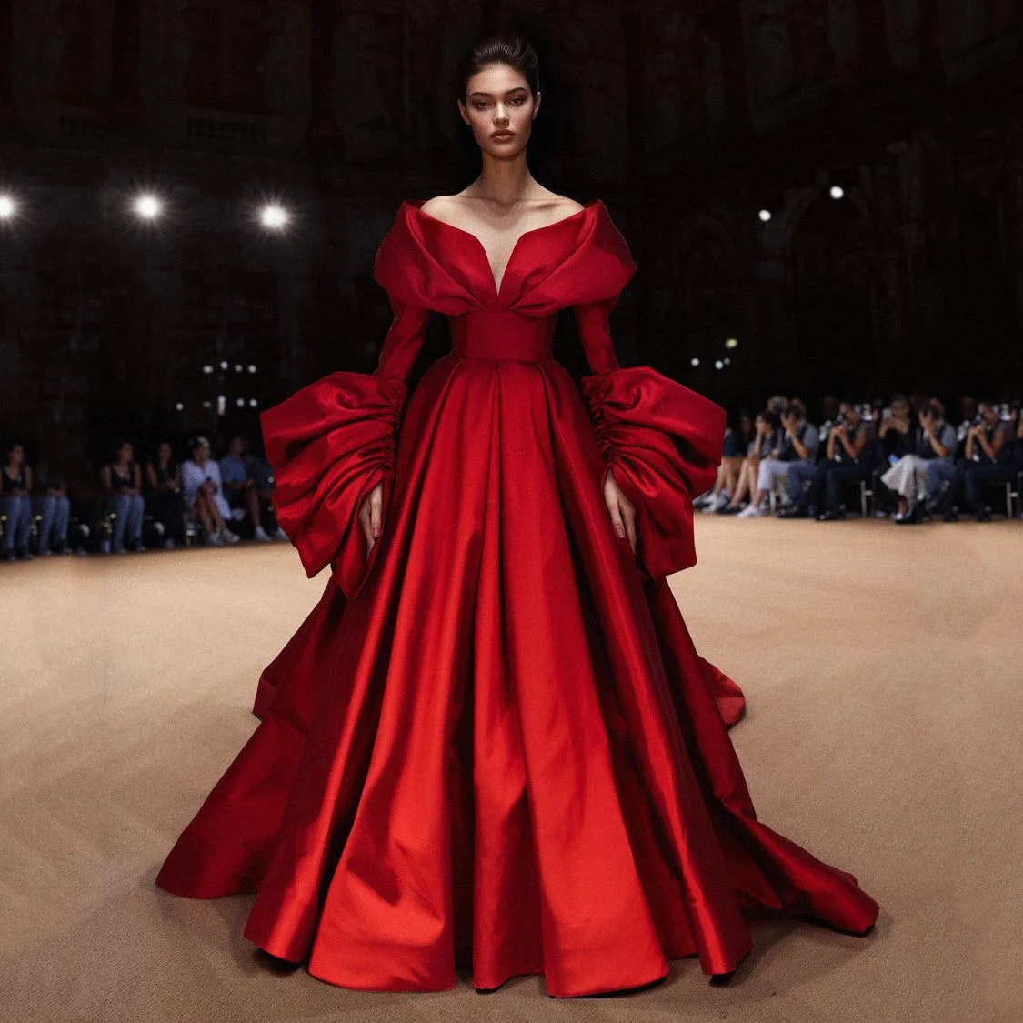 Nuevo vestido de fiesta rojo de alta costura, vestidos de fiesta