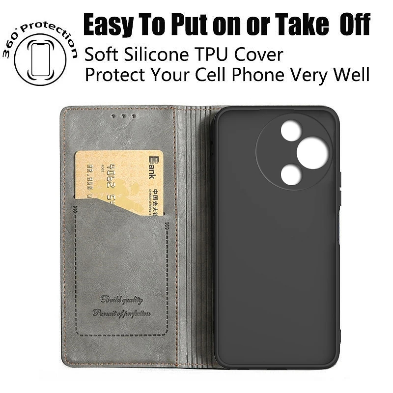 Premium Flip Leather Phone Case - Elegant Book Holster Design