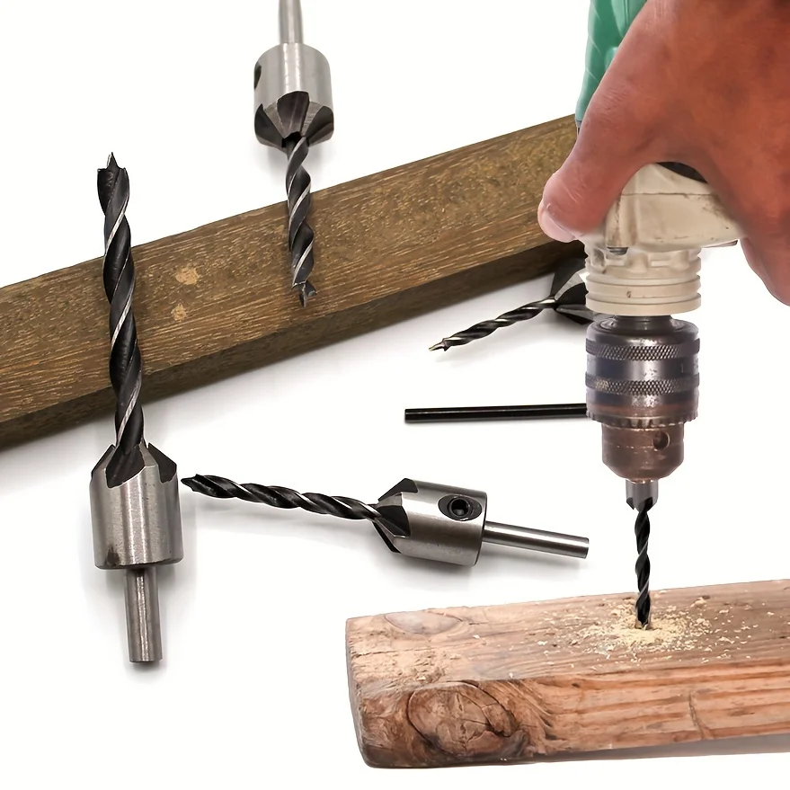 4pc Woodworking Counterbore Drill Bit Set
