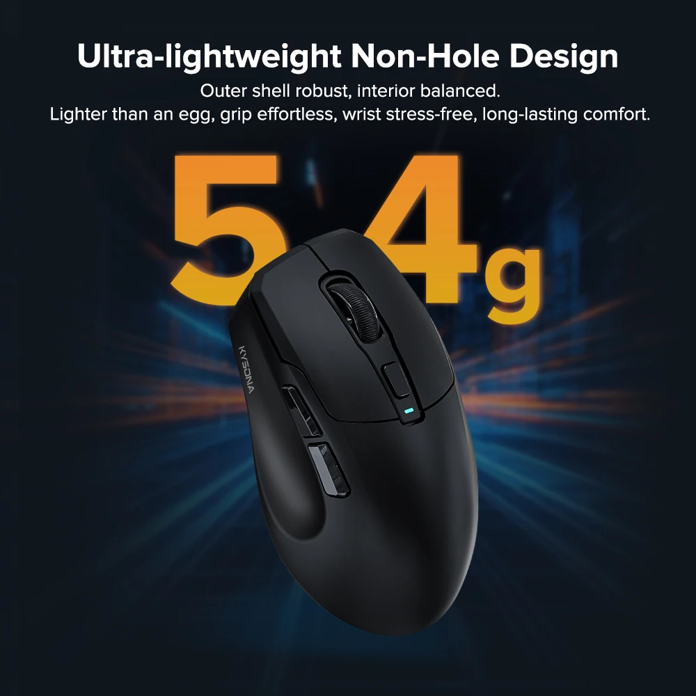 KYSONA Uranus Pro PAW3395 Wireless Gaming Mouse 54g Lightweight 8KHz Polling Rate 26000DPI Ultimate Optical Sensor for Laptop PC gaming mouse wireless mouse wireless gaming mouse wireless optical mouse
