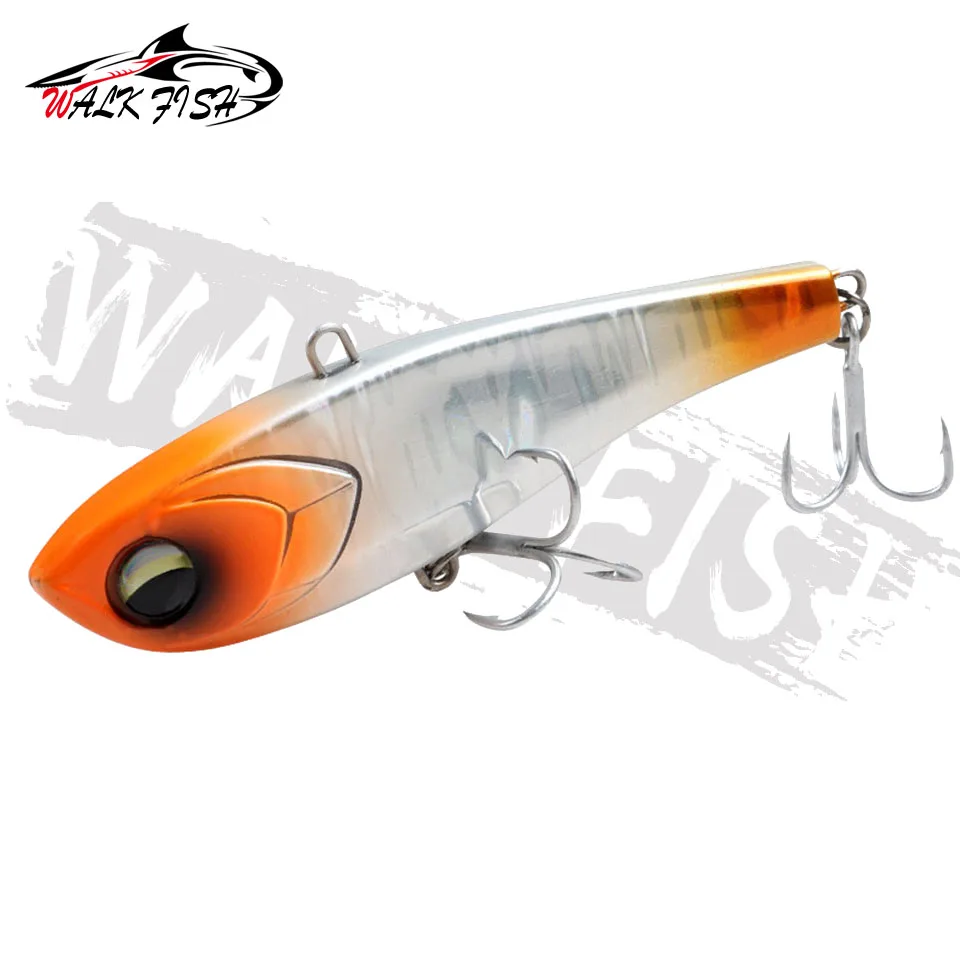 WALK FISH 1PCS New Winter Lure Lipless Crank 16g 34g Rattling and Vib for Winter Long Casting Hard Bait Vibration Ice Fish Bass