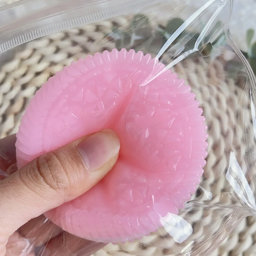 Stress Ball Toys Handmade Silicone Sandwich Biscuits Stress Relief Squishy Toy