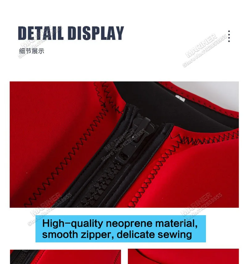 Schwimmweste für Erwachsene, CE/PPE-Zertifizierung, Neopren weste, ideal für Wassersport-Bootfahren, Jetski, Surfen, Kajak, Paddel-Boarding – Detail 8