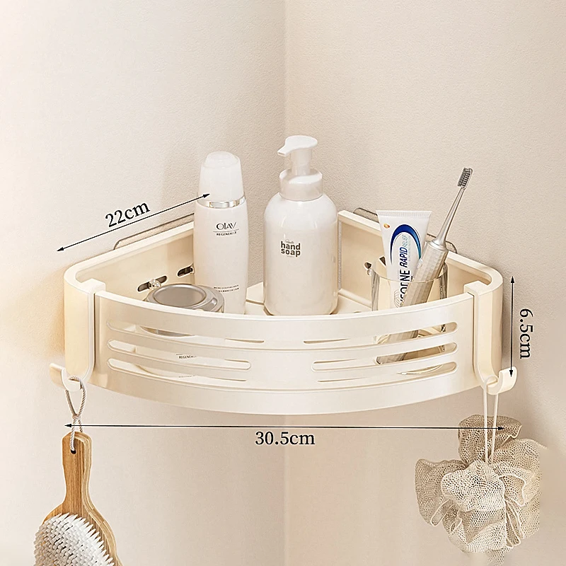 No Drill Bathroom 2-Layer Shelf Metal Rack Shampoo Holder Corner Shelf Toilet Shelf Without Drilling Bathroom Accessories For WC 6