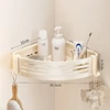 No Drill Bathroom 2-Layer Shelf Metal Rack Shampoo Holder Corner Shelf Toilet Shelf Without Drilling Bathroom Accessories For WC 6