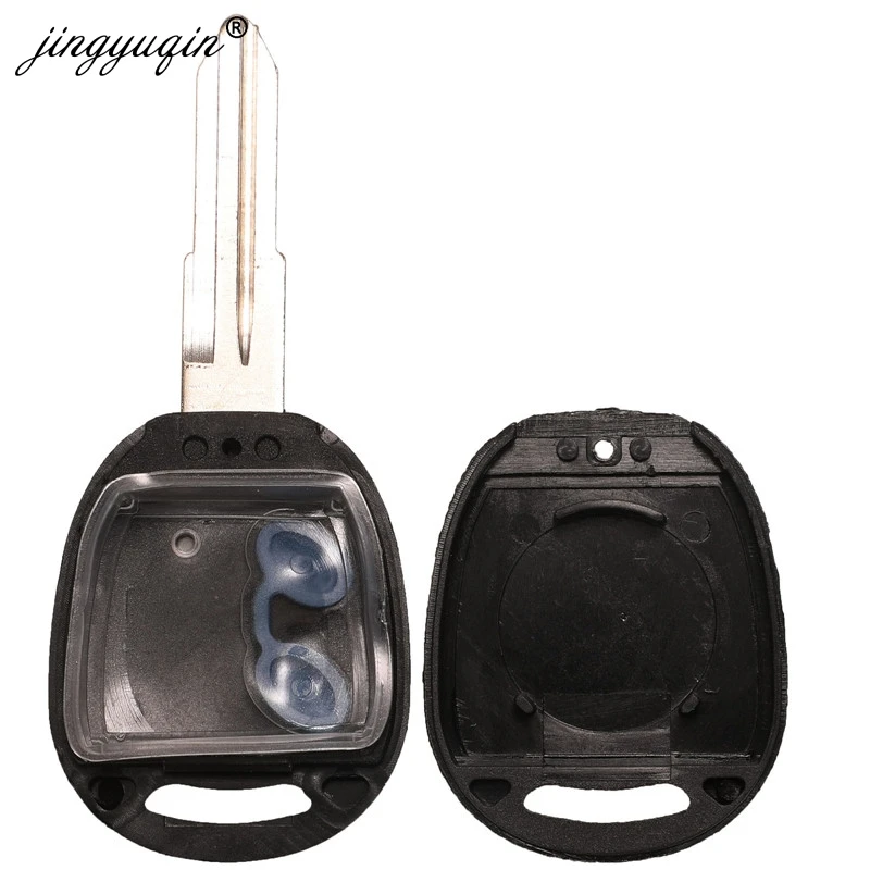 Remote Key 2 Buttons Uncut Brass Blade Blank Key Shell Replacement for Chevrolet LOVA Sail Epica Lechi Spark