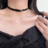 Texture Belt Buckle Neckchain Punk Dark Stackable Leather Unique Y2K Necklace Men Women Simple Choker Jewelry 4