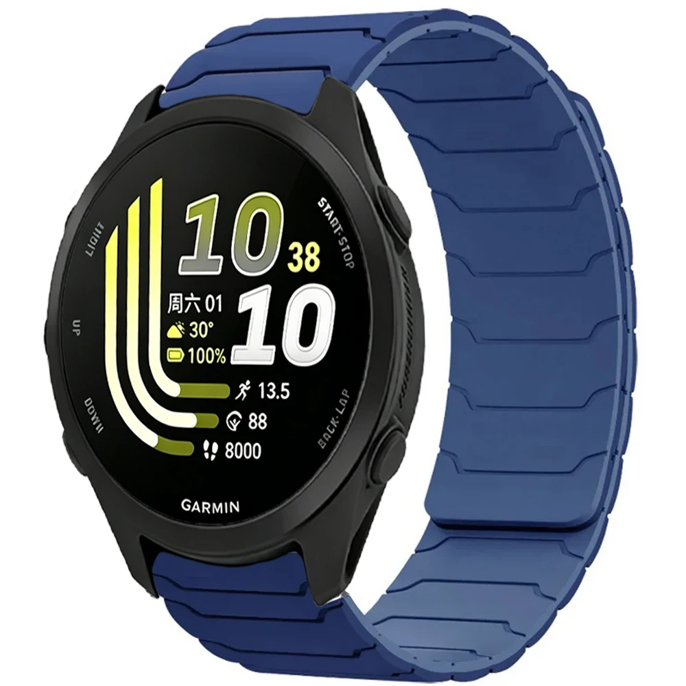 Magnetic Silicone Sports Wristband - 20/22mm Strap
