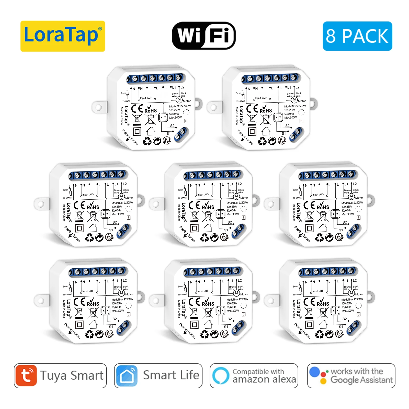 Smart Curtain Blinds and Shutter Remote Control Switch – App-Enabled Voice Activation