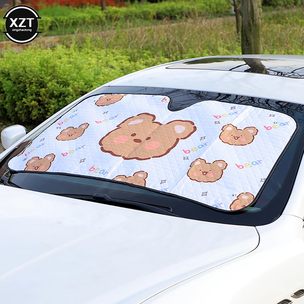 

Cartoon Aluminum Film Printing Car Sunshade Car Sunscreen Heat Insulation Sun Blocking Summer Car Interior Supplies