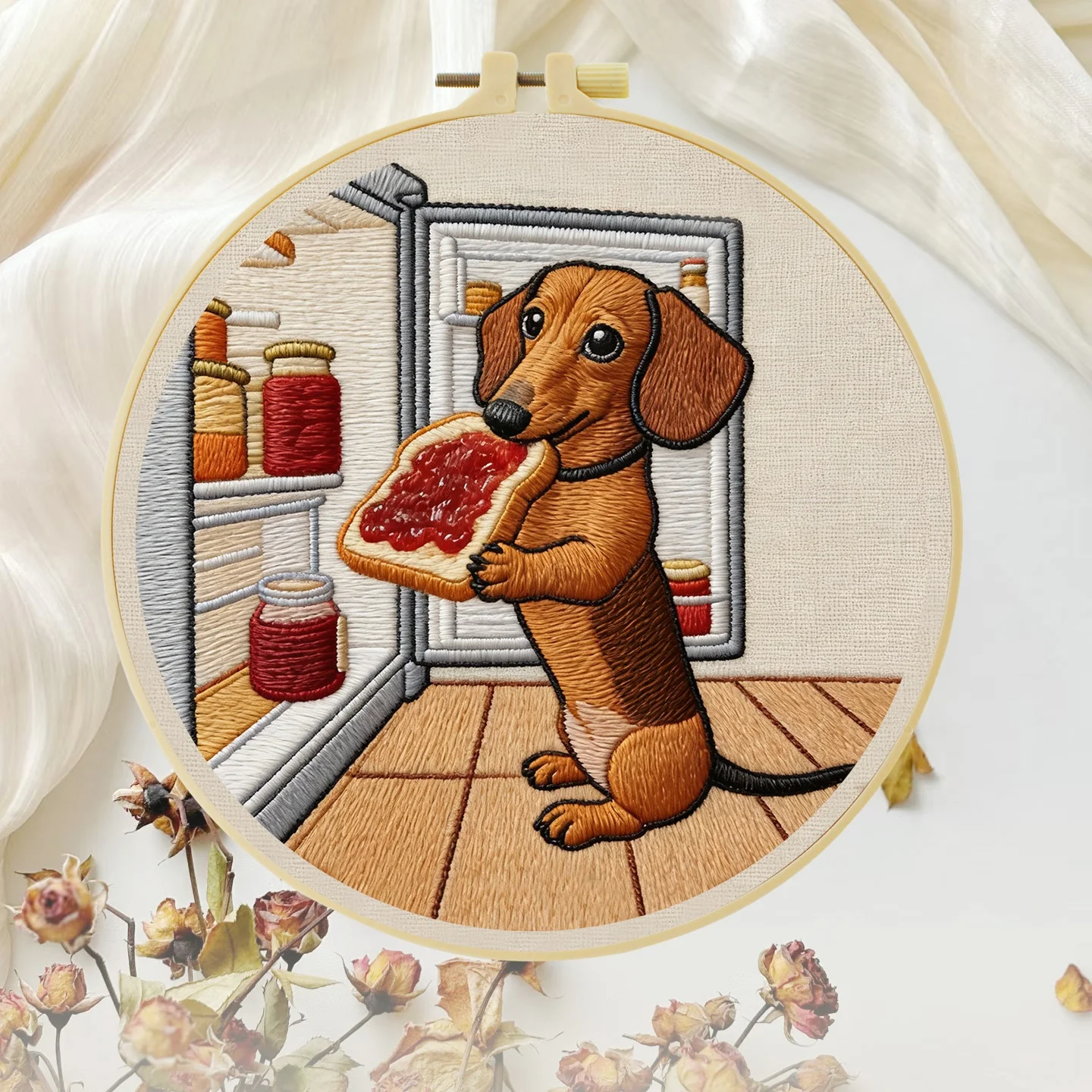 1 Stück DIY Tier-Stickerei-Werkzeugset für Anfänger, Heim-Nähhandarbeits-Set, Stickerei-Set, Geschenk, Muster, Handgemacht