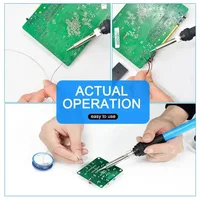 1/5pcs 60W Adjustable Temperature Electric Soldering Iron EU 220V  Welding Iron Rework Station Heat Pen Tips DIY for Repairing - Image 6