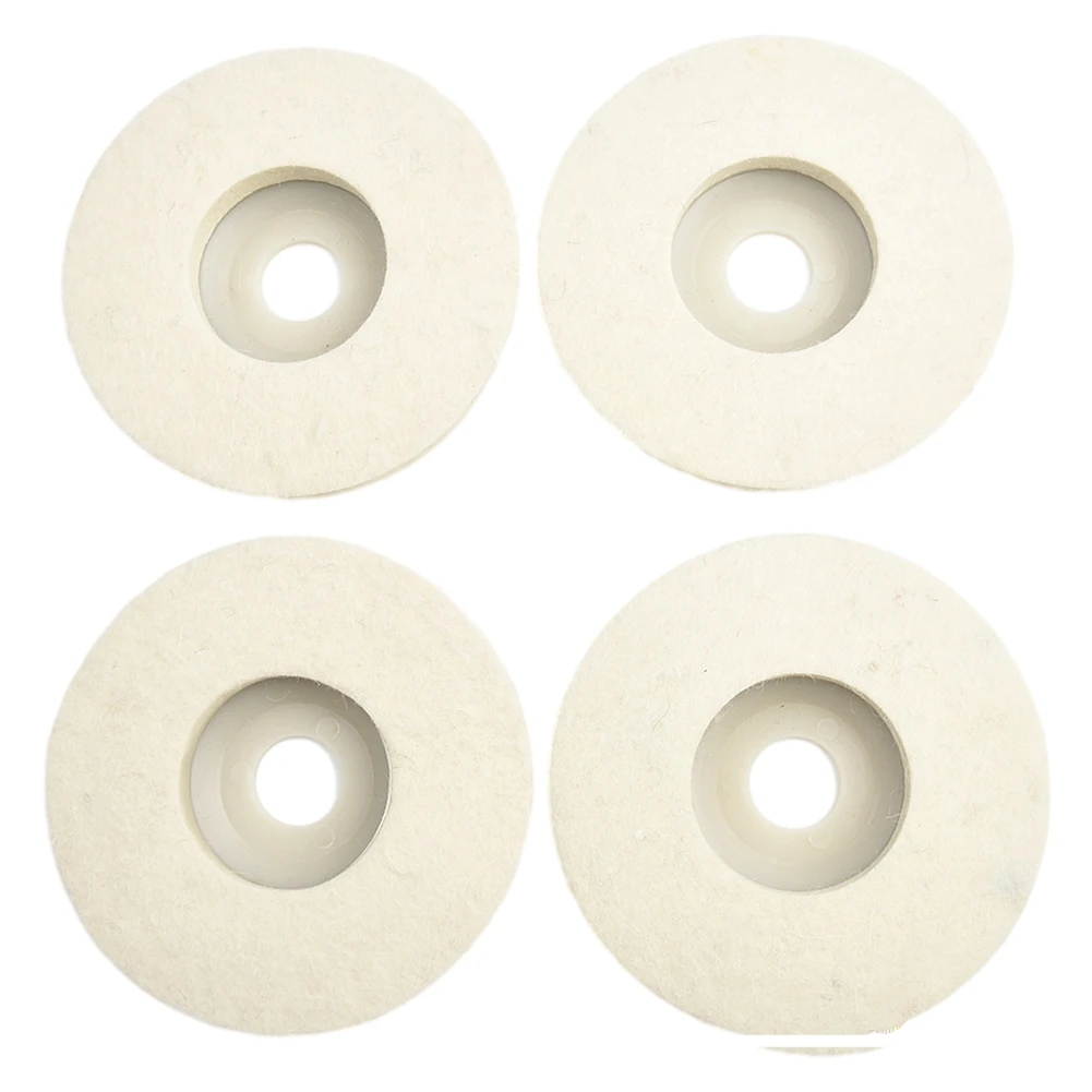 4pcs 5 Inches 125 Mm Wool Polishing Wheel Buffing Pads Angle Grinder Wheel Felt Polishing Disc For Metal Marble Glass Ceramics grinding disc polishing wheel 4in abrasive angle grinder buffing angle wheel for metal marble polishing grinding