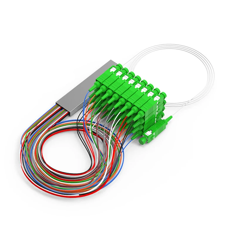 

Оптоволоконный соединитель FTTH 1*2 1*4 1*8 1*16 1*32 SC/APC Волоконно-оптический сплиттер ПЛК оптоволоконный однорежимный 0,9 мм ПВХ 1 м