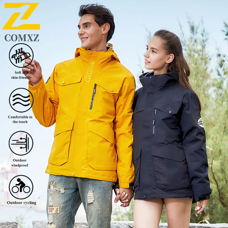 COMXZ 3-in-1 Winter Jacket with Detachable Fleece Liner for Teens - Windproof Waterproof Thermal Coat for Men Women Boys Girls