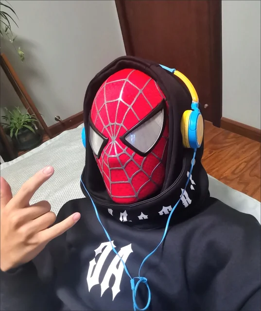 【スパイダーバース】新品 スーペリア・スパイダーマン 2Dマスク コスプレ スパイダーバース】新品 スーペリア・スパイダーマン 2Dマスク