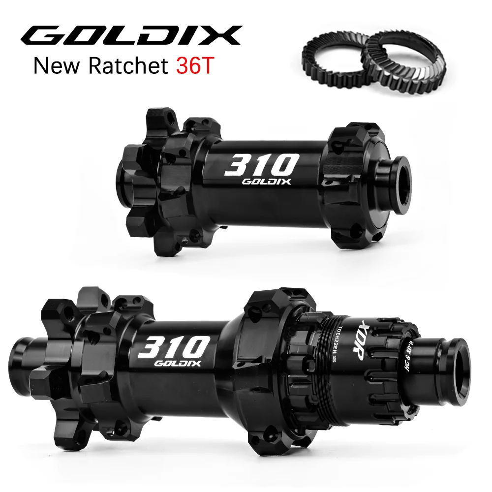 GOLDIX 6볼트 R310 로드 자전거 허브, 24홀, 새로운 36T 래칫, SHIMANO 및 SRAM 10-12단 속도 자전거 액세서리와 호환 가능.