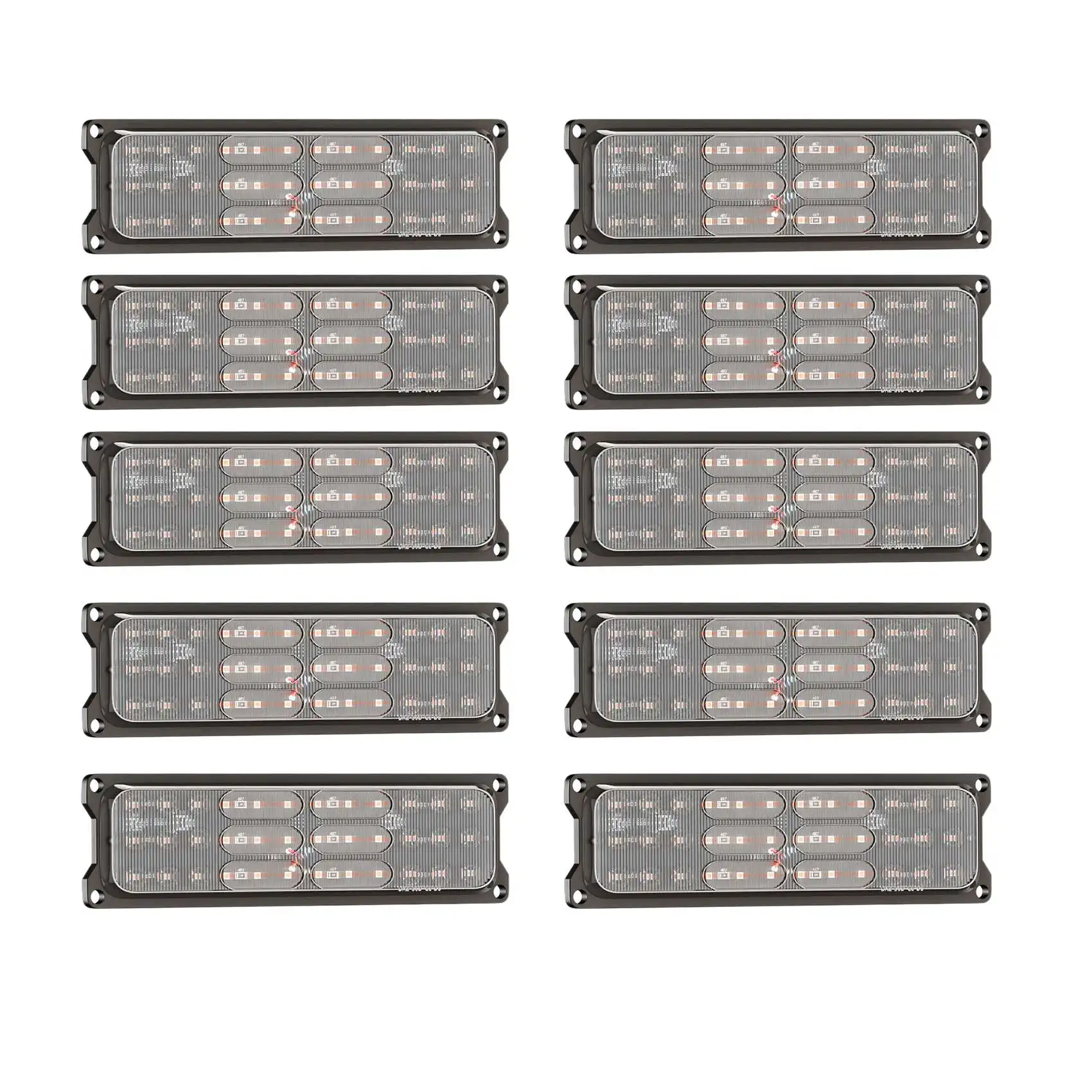 

10PCS Emergency Strobe Lights, 36 LED Warning Lights Front Grill Light Waterproof Flashing Strobe Light for Car Truck