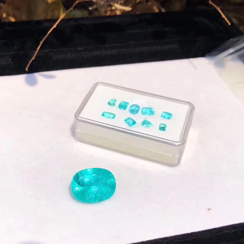Transparent Large Jewelry Gemstone Display Case With Gem Jar Tray Insert Loose Diamond Storage Box Earring Pendant Packaging Box