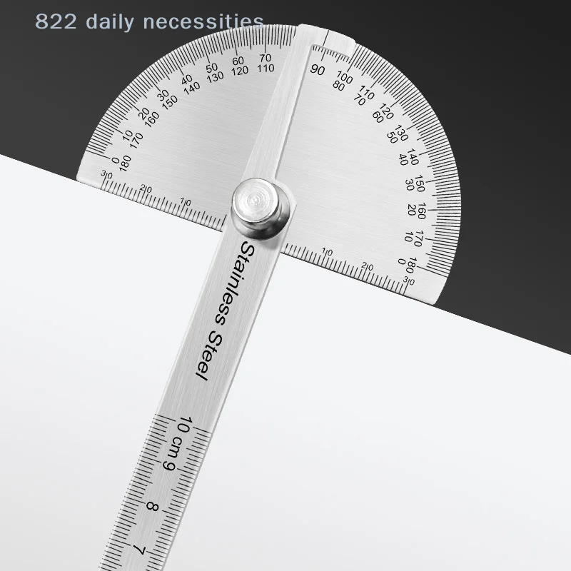 180도 각도기 금속 자 각도 측정기 스테인레스 스틸 각도자 각도 게이지 각도 측정기 각도계 각도 측정기