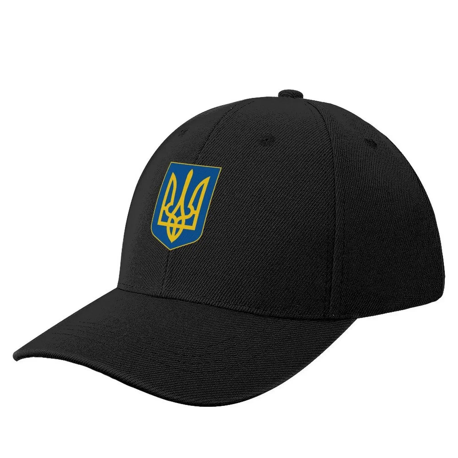 

idi nahui, A stylised trident symbol in gold on a background shield. Baseball Cap Hat Beach Women's Hats Men's