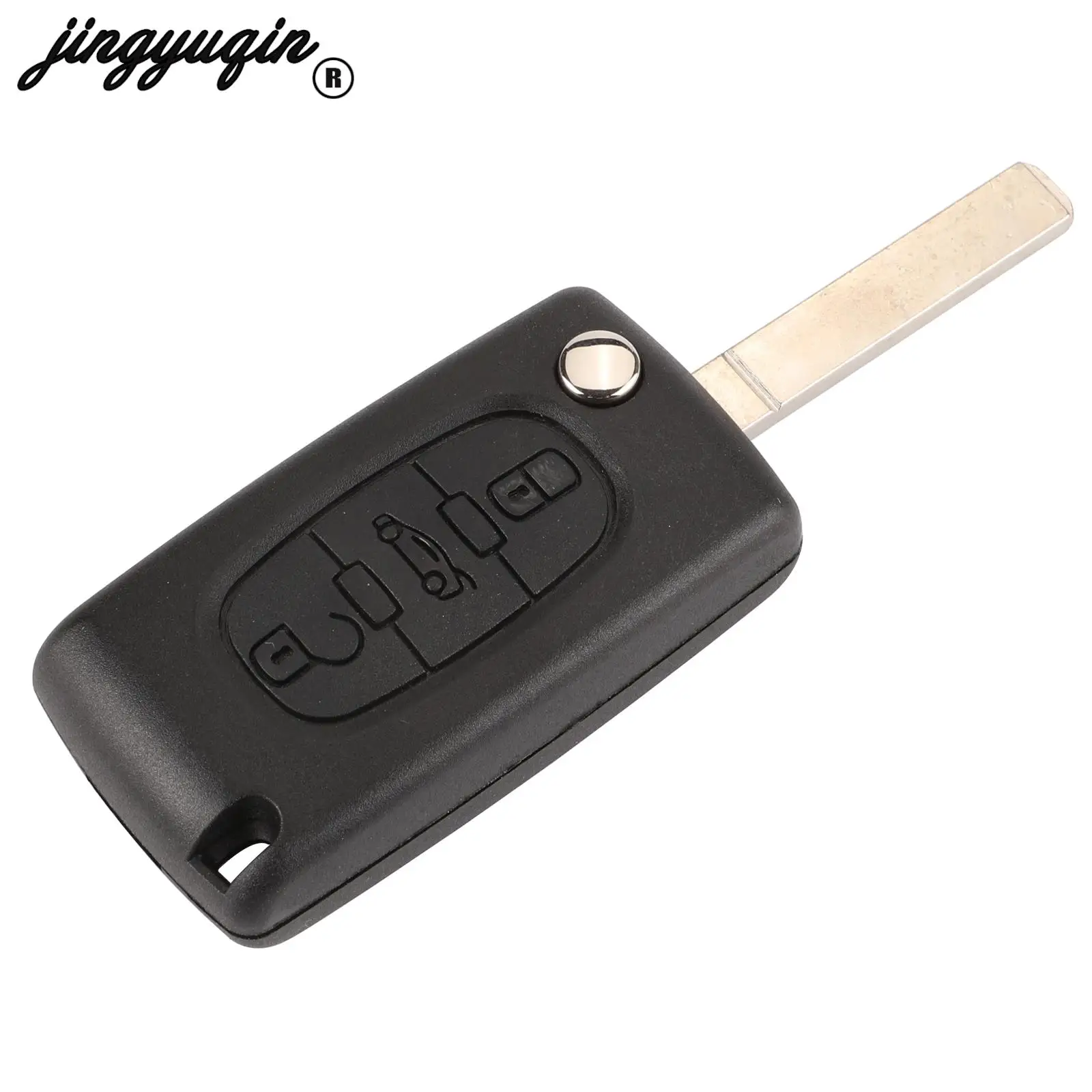 Premium Flip Remote Key Case Shell Fob with Blade - Jingyuqin