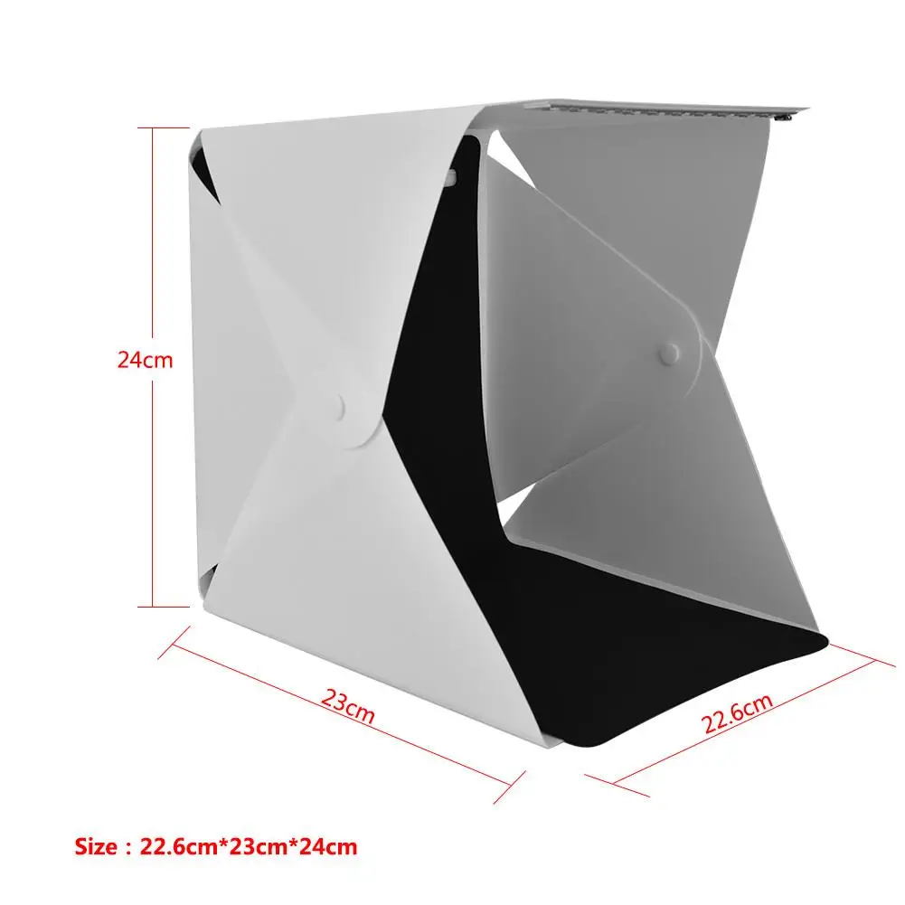 Portable Mini Photography Lightbox Tent Kit w/ 4 Color Backgrounds-Foldable Studio Box