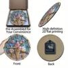 Wooden Wall Clock with Ice - Cream Pattern, Ideal for Home Decor, Uses AA Batteries 3