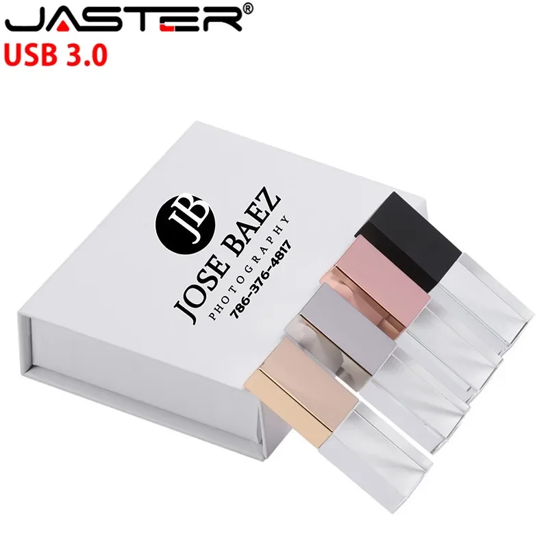 Jaster Usb 3.0 Novo Logo Personalizado Memória de Cristal Flash Drive com Caixa de Presente 4gb 8gb 16gb 32gb 64gb Mais de 10 Pcs Logotipo Livre - Imagem 6