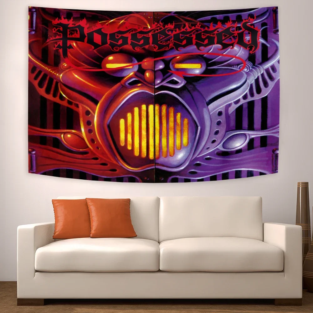 3x5ft Shadow Cult Best Album Possessed By Seven Churches Tapestry for College Dorm Room Decor, Bedroom Aesthetic Room Decor