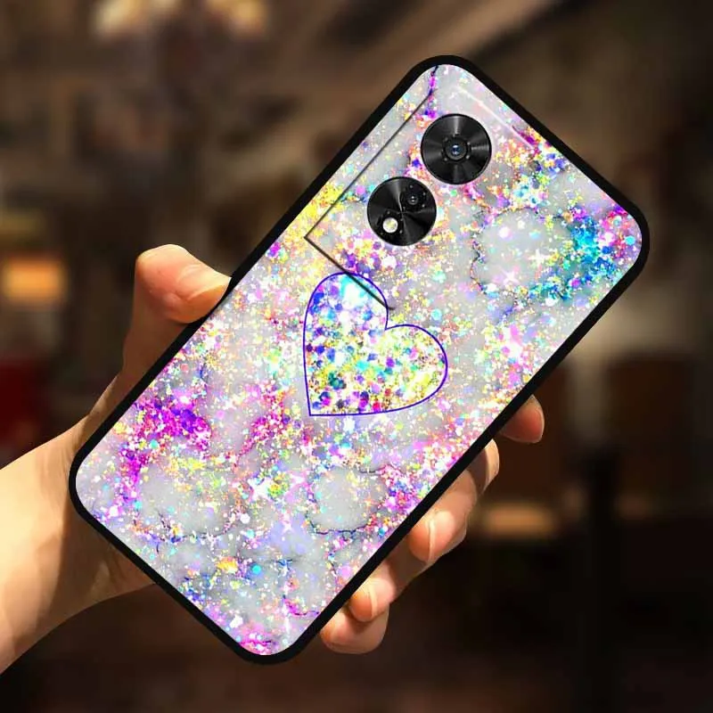 Charming Cat Design Soft TPU Silicone Phone Case for TCL 505 - Cute and Durable Back Cover