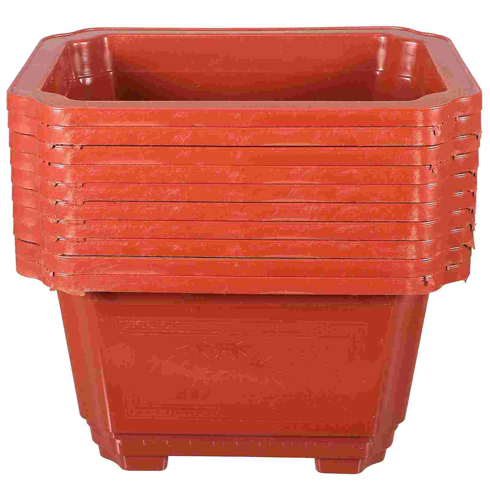 

10 Pcs Flowerpot Plastic Planting Bonsai Tree Household Home Pots Garden Holder Outdoor