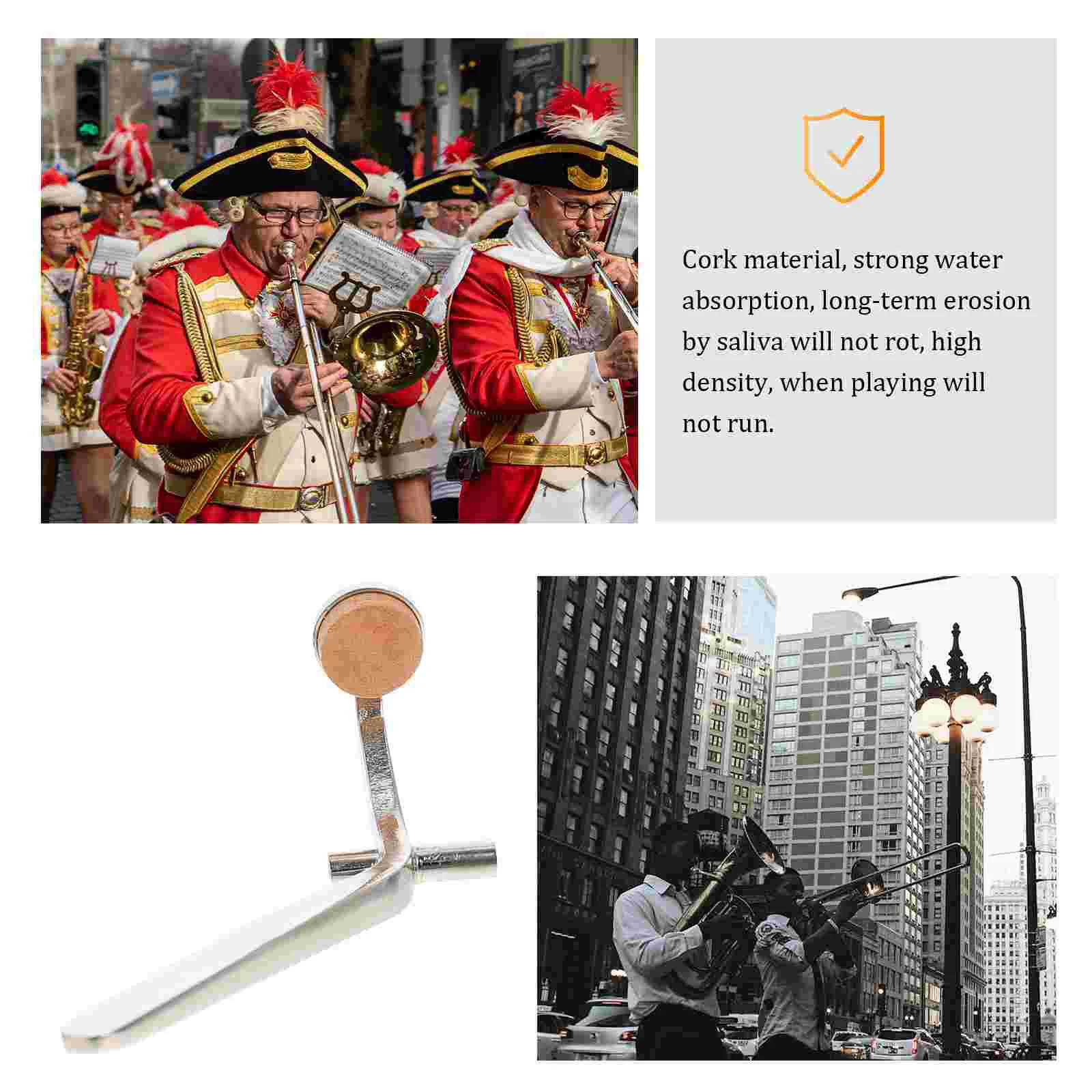 Trombone Water Key Drain Valve Watergate Cork Mat Nickel-plated Brass Professional Tool