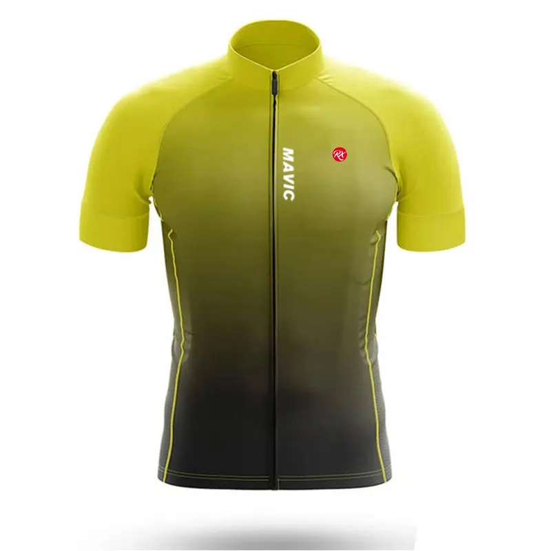 Rx Mavic Cycling Clothing Men Cycling Set Bike Clothing Breathable Anti-UV Bicycle Suits Wear Bib Short Sleeve JerseyClothes