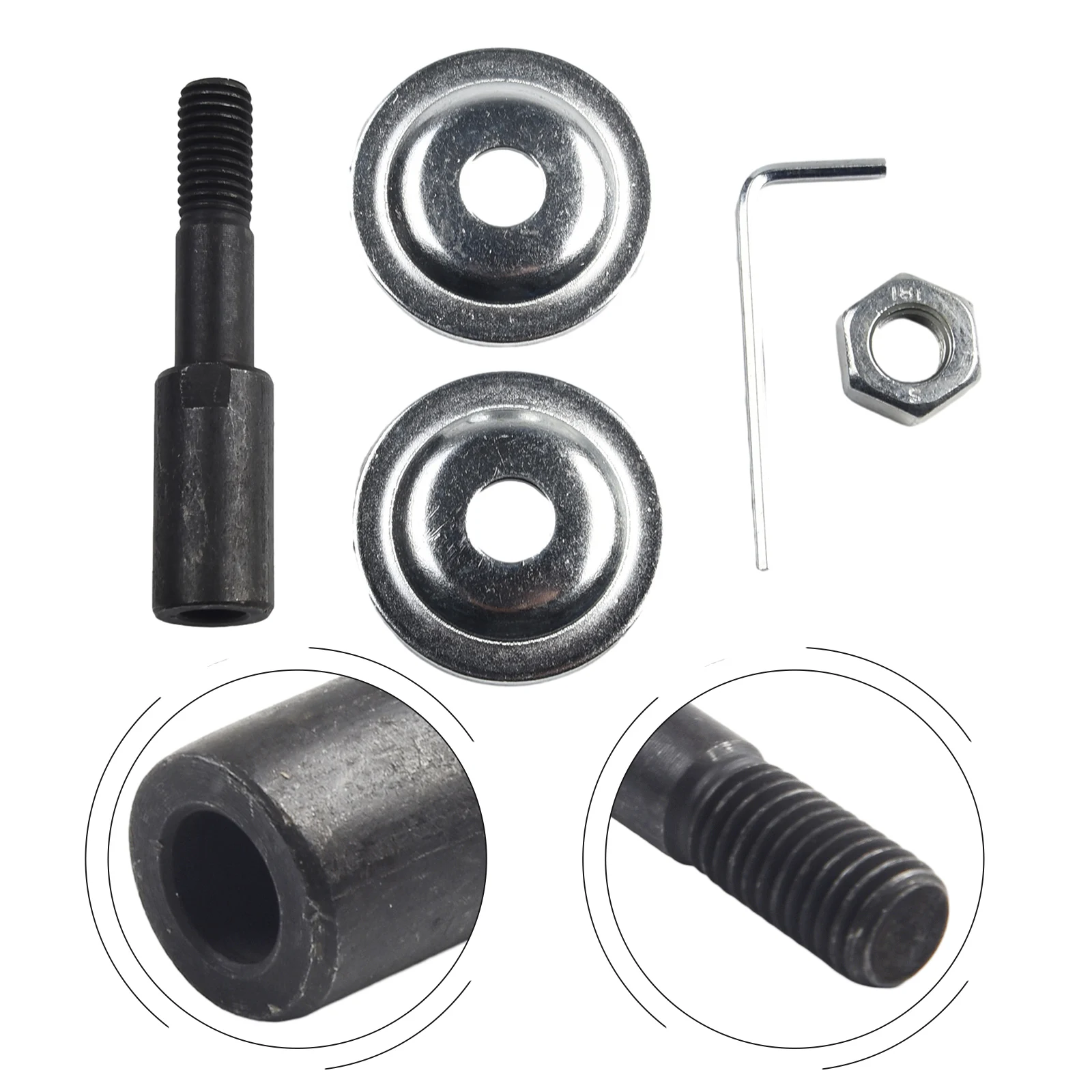 

Grinder Spindle Adapter Left/ Right Motor Shaft Steel 1set 8x12x62mm Bench For Grinding Polishing High Quality