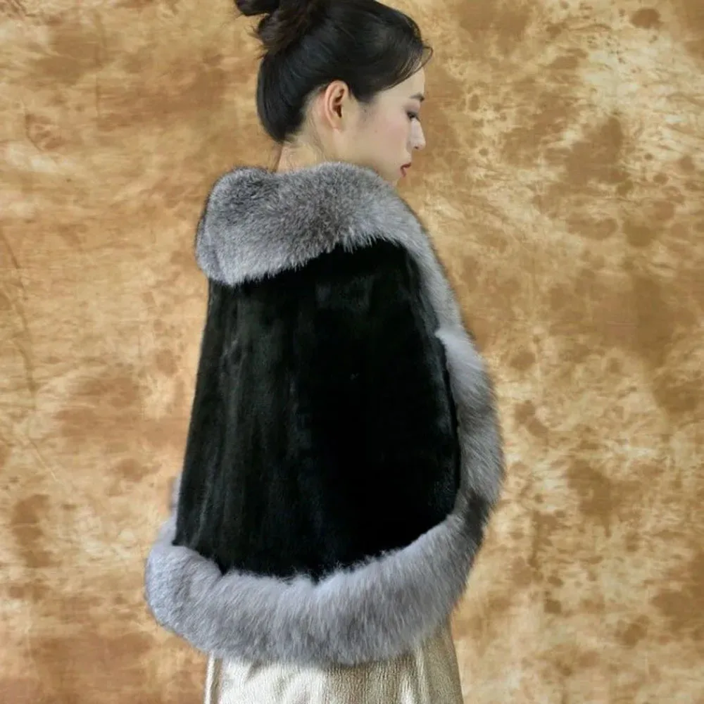 Women Elegant Fox Fur Shawl White Pink Black Wedding Dress Bride Cape  Winter Capes Ponchos Thicken Warm Cloak Jacket Cheongsam - AliExpress, image size:1000x1000