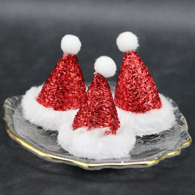 Broche Chapeau Du Père Noël - Strass Et émaillée, Rouge, Qualité Clj Charles Le Jeune