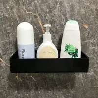 Acrylic Corner Bathroom Shelf , Bathroom Clear Floating Shower Corner Shelf No Drilling Soap and Shampoo Holder Organizer Rack 2
