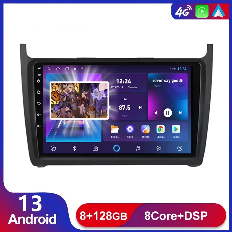 

Android 13 Car Multimedia Player Auto Radio For VW Volkswagen POLO 5 Sedan 2008 - 2020 Navigation Screen BT DSP 4G Carplay
